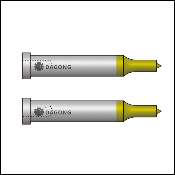 Coating center dowel projection pierce punches for thin material