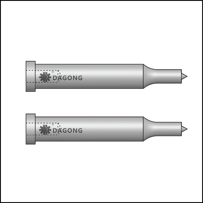 Coating center dowel projection pierce punches for thin material